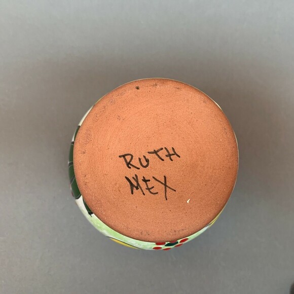 Ruth Mexico Short Vase Rabbit Bird Multicolor - Picture 6 of 6